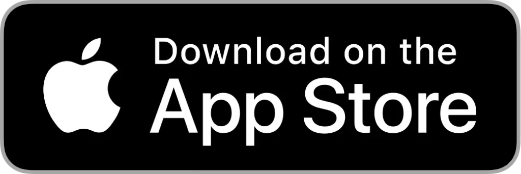 A black rectangular badge with the Apple logo on the left and the text Download on the App Store on the right in white font.