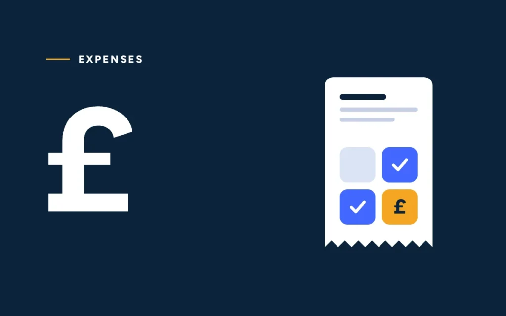 Allowable expenses: a receipt with ticked keys