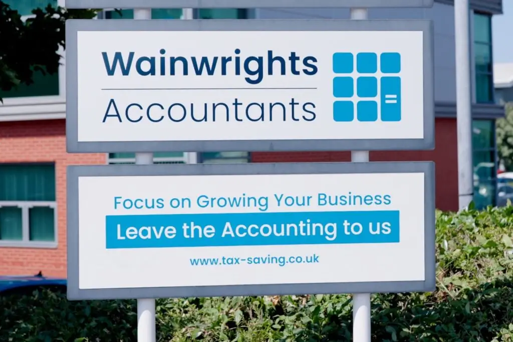 The Wainwrights Accountants sign outside Faversham House in Bromborough
